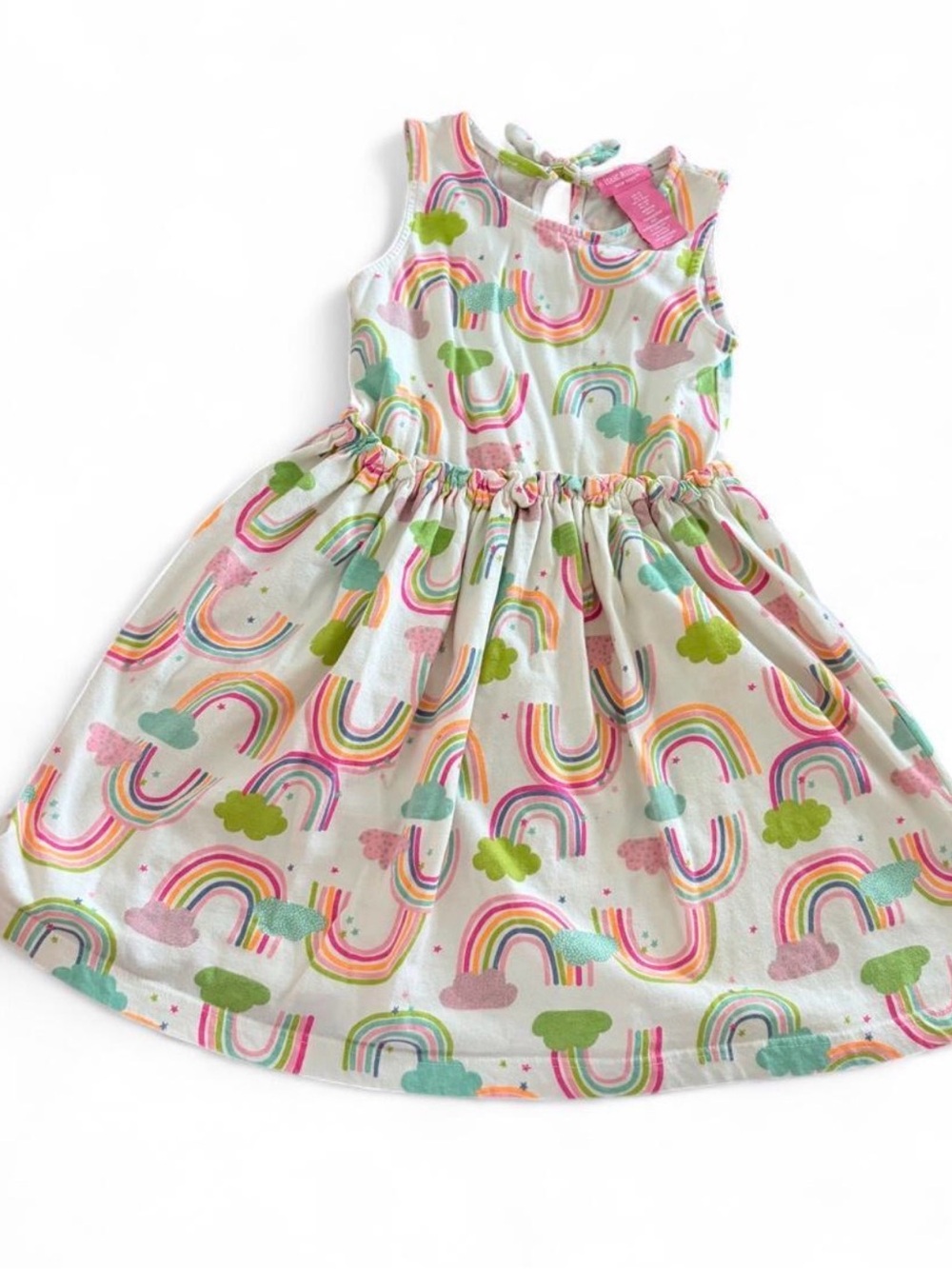 Isaac Mizrahi size 5 little girls dress with rainbows 100% cotton
